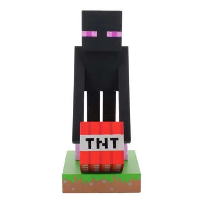 EXQUISITE GAMING  Support De Manette Et Support De T&eacute;l&eacute;phone Enderman Cable Guys Minecraft 22 Cm 