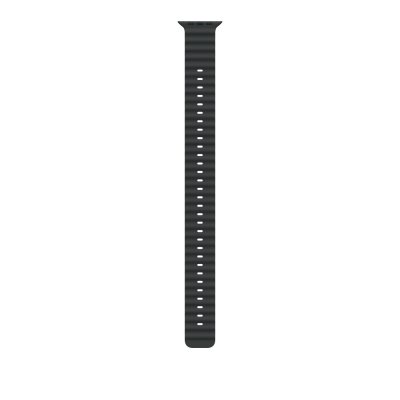 APPLE Extension de bracelet oc&eacute;an noir 49 mm - Finition titane naturel