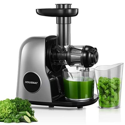 HOUSNAT Extracteur de Jus  Silencieux Noir- Rendement d'extraction de 90%