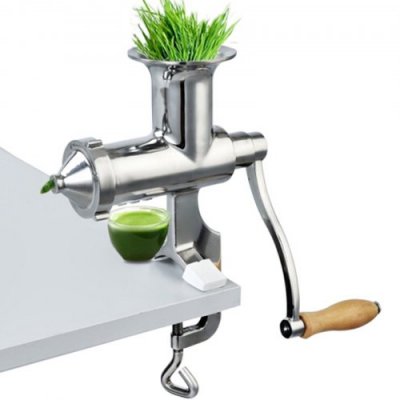 VEVOR Extracteur de Jus Manuel Inox  Presse Agrumes Herbe de Bl&eacute; L&eacute;gumes Verts