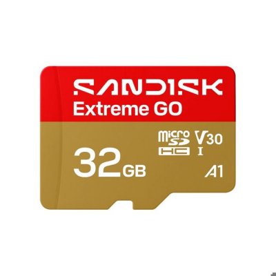 SANDISK Extreme GO microSD 32Go UHS-I V30 A1 jusqu'&agrave; 100 Mo/s pour smartphone, cam&eacute;ra d'action ou droner