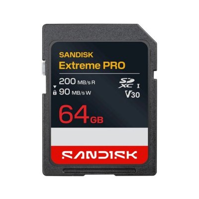 SANDISK Extreme PRO 64Go Carte SD SDXC UHS-I 4K Ultra HD Carte 200/90Mb/s