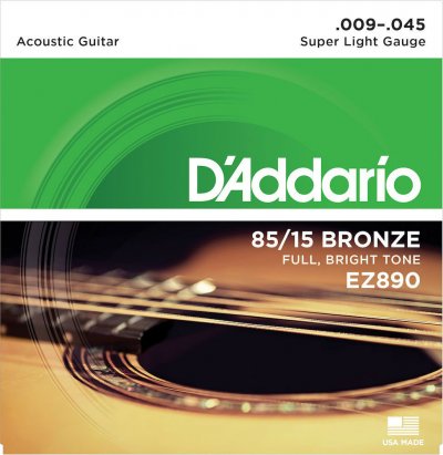 D ADDARIO AND CO EZ890, 85/15, Super Light, 9-45 - jeu guitare acoustique
