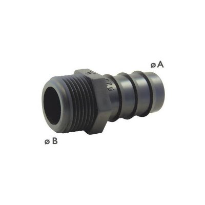 EZFITT  - Embout m&acirc;le cannel&eacute; 16mm x 3/4''