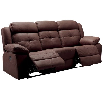 ALTOBUY FABARES - Canap&eacute; Relax Electrique 3 Places Chocolat -  