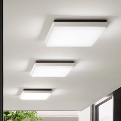 FABAS LUCE  Desdy plafonnier d'ext&eacute;rieur LED, 30x30 cm, blanc