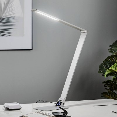 FABAS LUCE  Wasp Lampe de Table LED Int&eacute;gr&eacute;e Aluminium Bross&eacute; Verre