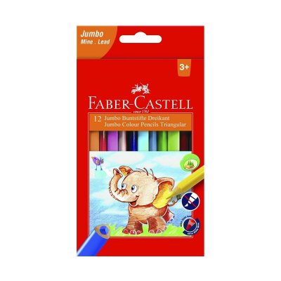 FABER CASTELL Faber Buntst. Dreikant Jumbo 5.4mm 12er Karton