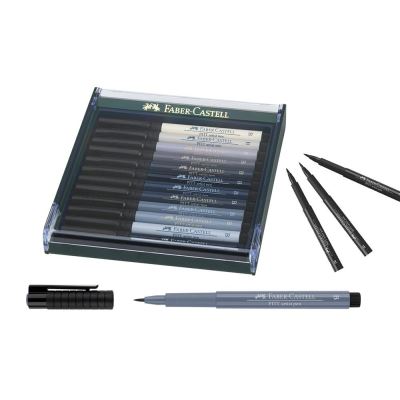 GENERIQUE Faber-Castell 10104485 Pitt Artist Lot de 12 Pinceau Stylo B Gris