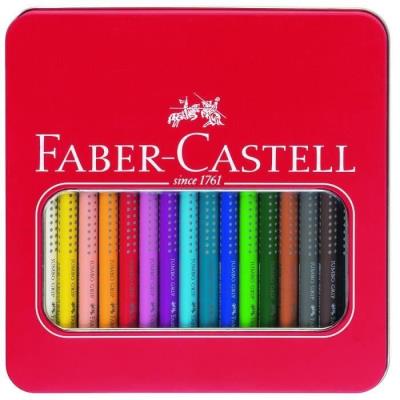 FABER CASTELL Faber-Castell 110916 Crayons de couleur Jumbo Grip, bo&icirc;te m&eacute;tal 16x