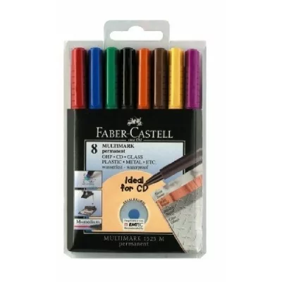 FABER CASTELL Faber-Castell 152509 Feutre multiusage MULTIMARK permanent M &eacute;tui de 8