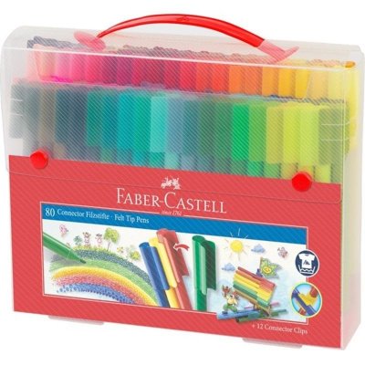 FABER CASTELL Faber-Castell 155579, Multicolore, Rouge, 80 pi&egrave;ce(s), Bo&icirc;te