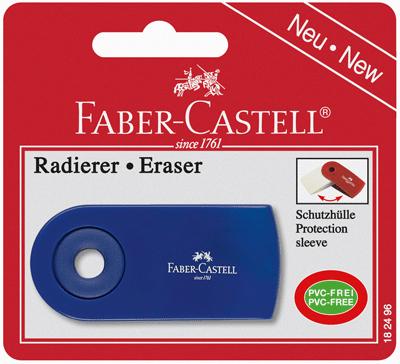FABER CASTELL Faber-Castell 182411 gommes - coloris al&eacute;atoire (bleu/rouge) - 1pi&egrave;ce