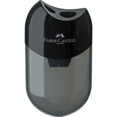 FABER CASTELL Faber-Castell 183500 Taille-Crayon Double Avec R&eacute;servoir Noir