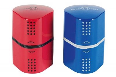 FABER CASTELL Faber-Castell 183801 Taille-crayon GRIP 2001 trio rouge/bleu