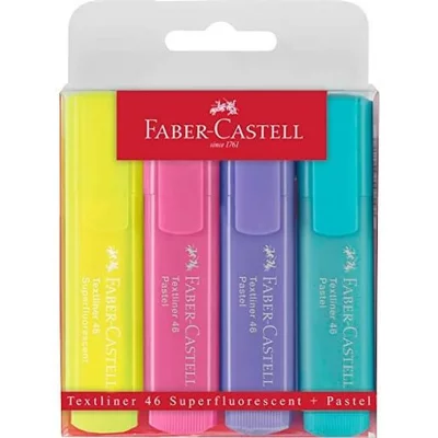  Faber Castell Bag 4 Markers Fabercastell Fluoride Pastel Multicolore
