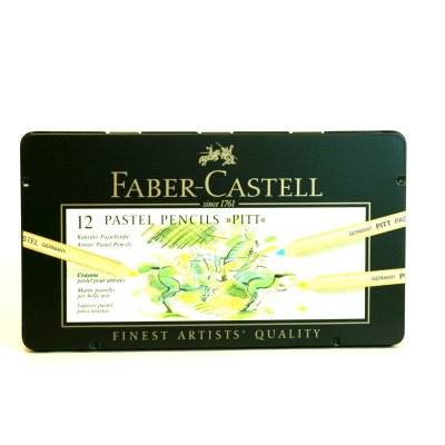 FABER CASTELL Faber-castell bo&icirc;te m&eacute;tal 12 crayons pastel pitt