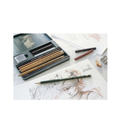 FABER CASTELL  Case Monochrome Drawing 21 Pieces Multicolore