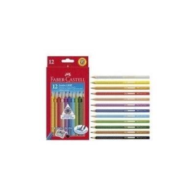 FABER-CASTELL Faber Castell- Crayon de Couleur-Jumbo Grip, 110901, Blanc