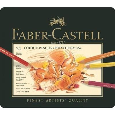 FABER CASTELL Faber-Castell - Crayons de couleur POLYCHROMOS, dans un &eacute;tui de 24