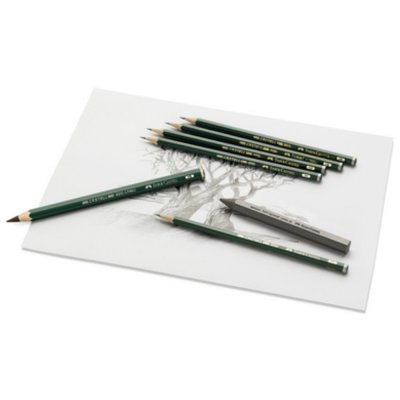 FABER CASTELL Faber-Castell Crayons graphite Castell 9000-Art-8b-2h
