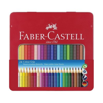 FABER CASTELL  FABER-CASTELL Crayons de couleur Colour GRIP, &eacute;tui de 24
