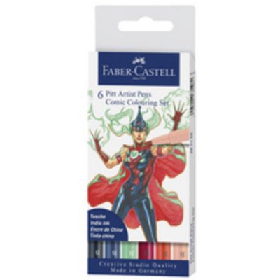 FABER CASTELL  Fabercastell Pitt 6 Rotult Comics Colors Case Multicolore