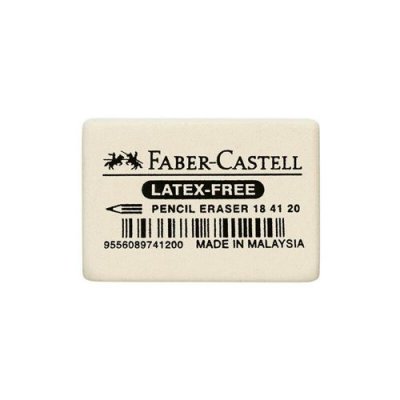 FABER-CASTELL  Gomme en caoutchouc 7041-20, blanc - Lot de 26