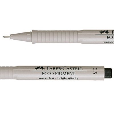 MANUTAN Faber-Castell - Lot de 10 - stylo bille &agrave; encre ""ECCO PIGMENT"" , noir