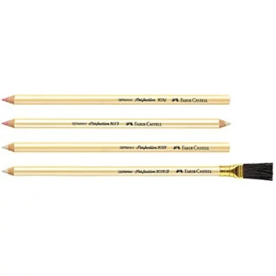 FABER CASTELL FABER-CASTELL Lot de 3 Crayons gomme Perfection 7058 dor&eacute;