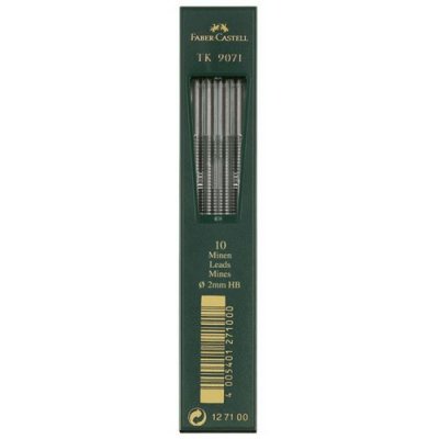 FABER CASTELL FABER-CASTELL Mines TK 9071, noir profond, degr&eacute; duret&eacute;: HB - Lot de 4