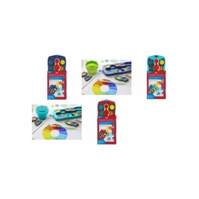 FABER-CASTELL  Palette de peinture CONNECTOR, 12 couleurs - Lot de 2
