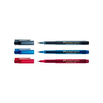 FABER CASTELL FABER-CASTELL Stylo feutre BROADPEN 1554, bleu - Lot de 12