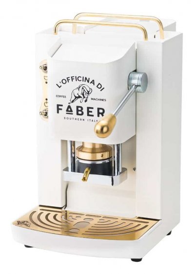 FABER  Pro Deluxe Macchina da Caff&egrave; Cialde 44mm Turquoise Ottone