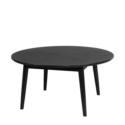 Fabio - Table basse d'appoint ronde en bois &oslash;80cm - Couleur - Noir