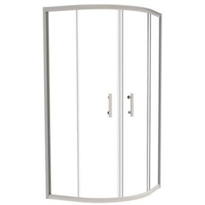 ONDEE Fa&ccedil;ade EKLA - Fa&ccedil;ade piv. 1/4 C 90x185x0,6cm - Verre tremp&eacute; - Finitions chrom&eacute;