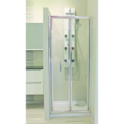 ONDEE Fa&ccedil;ade ekla - Pliante - Finition Chrom&eacute; - 90x185cm - Transparent