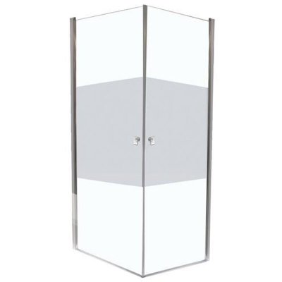 ONDEE Fa&ccedil;ade FRISCO - Fa&ccedil;ades d'angle 90x194,5cm - Verre tremp&eacute; G - Finitions chrom&eacute;