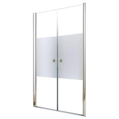 ONDEE Fa&ccedil;ade FRISCO - Portes battantes 90x194,5cm - Verre tremp&eacute; G - Finitions chrom&eacute;
