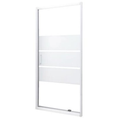ONDEE Fa&ccedil;ade MISSI - Fa&ccedil;ade pivotante 90x185x0,4cm - Verre tremp&eacute; - Finitions blanc
