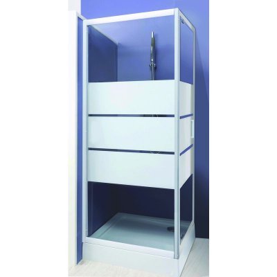 ONDEE Fa&ccedil;ade MISSI - Retour fixe 90x185x0,4cm - Verre tremp&eacute; - Finitions blanc