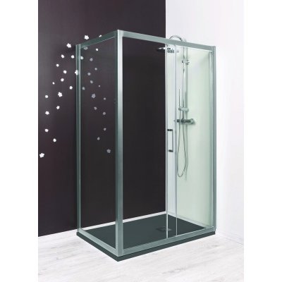 ONDEE Fa&ccedil;ade napa - Coulissante - Finition chrom&eacute; - 120x195cm - Transparent