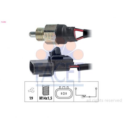 FACET  Interrupteur, feu-marche arri&egrave;re MITSUBISHI 7.6202 ME581047
