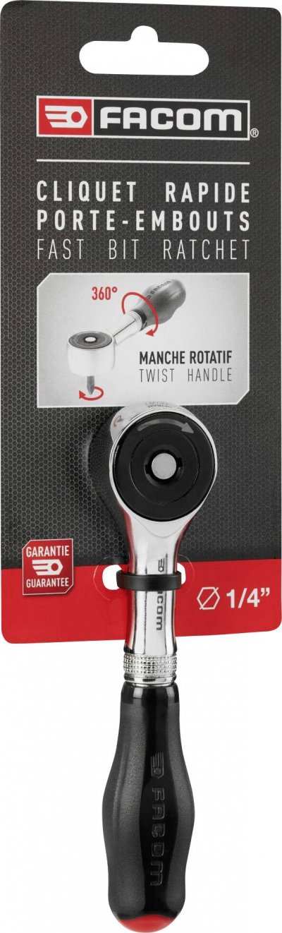 FACOM  1 Porte-embouts &Agrave; Cliquet 1/4" Manche Rotatif -  