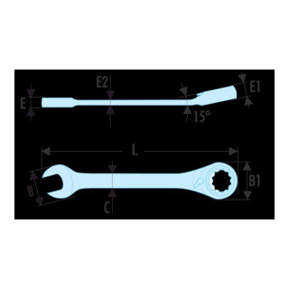 FACOM  179A.23 Pince pour Circlips int&eacute;rieurs - Bec droit 19 mm - 60 mm