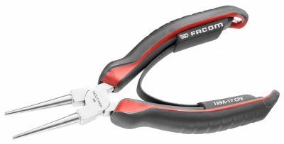 FACOM  189A.17CPE Rond bec pinc&eacute;, Rouge/Noir, 170 mm
