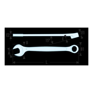 FACOM  - 4404H_23828 - Cl&eacute; mixte OGV 4mm 4404H