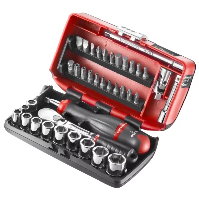 FACOM  - Jeu de douilles 1/4'' Carr&eacute; 38 outils pi&egrave;ces ( Prix pour 1 )