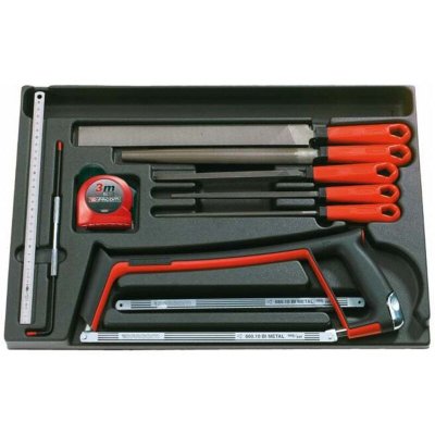 FACOM  - Module plastique limes, outils de mesure, scies 10 pcs.