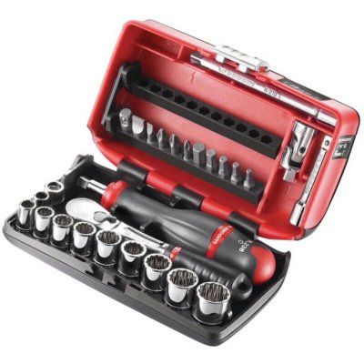 FACOM  RLNANO-U112 Coffret Douilles 1/4"" 12 Pans en Pouces - 28 pi&egrave;ces